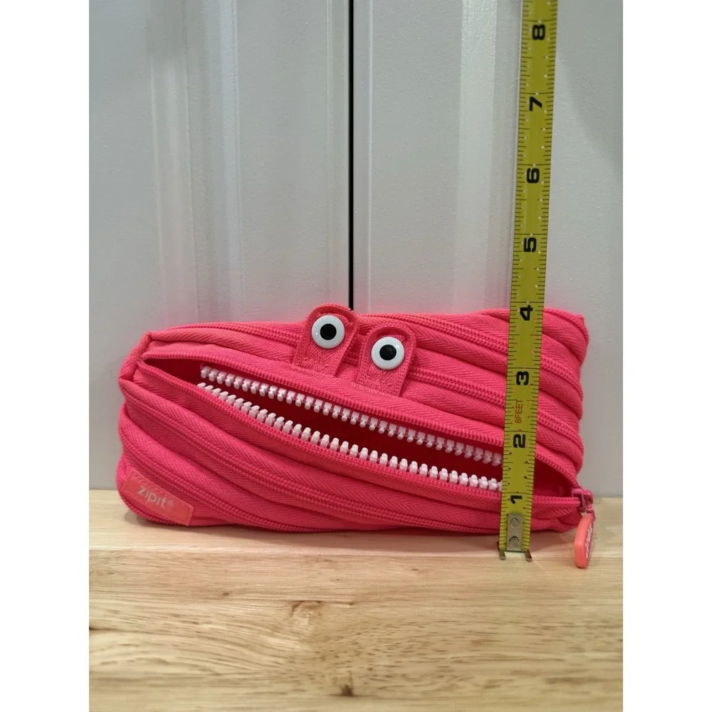 Zipit Pencil Pouch Monster Eyes Neon Hot Pink School Office